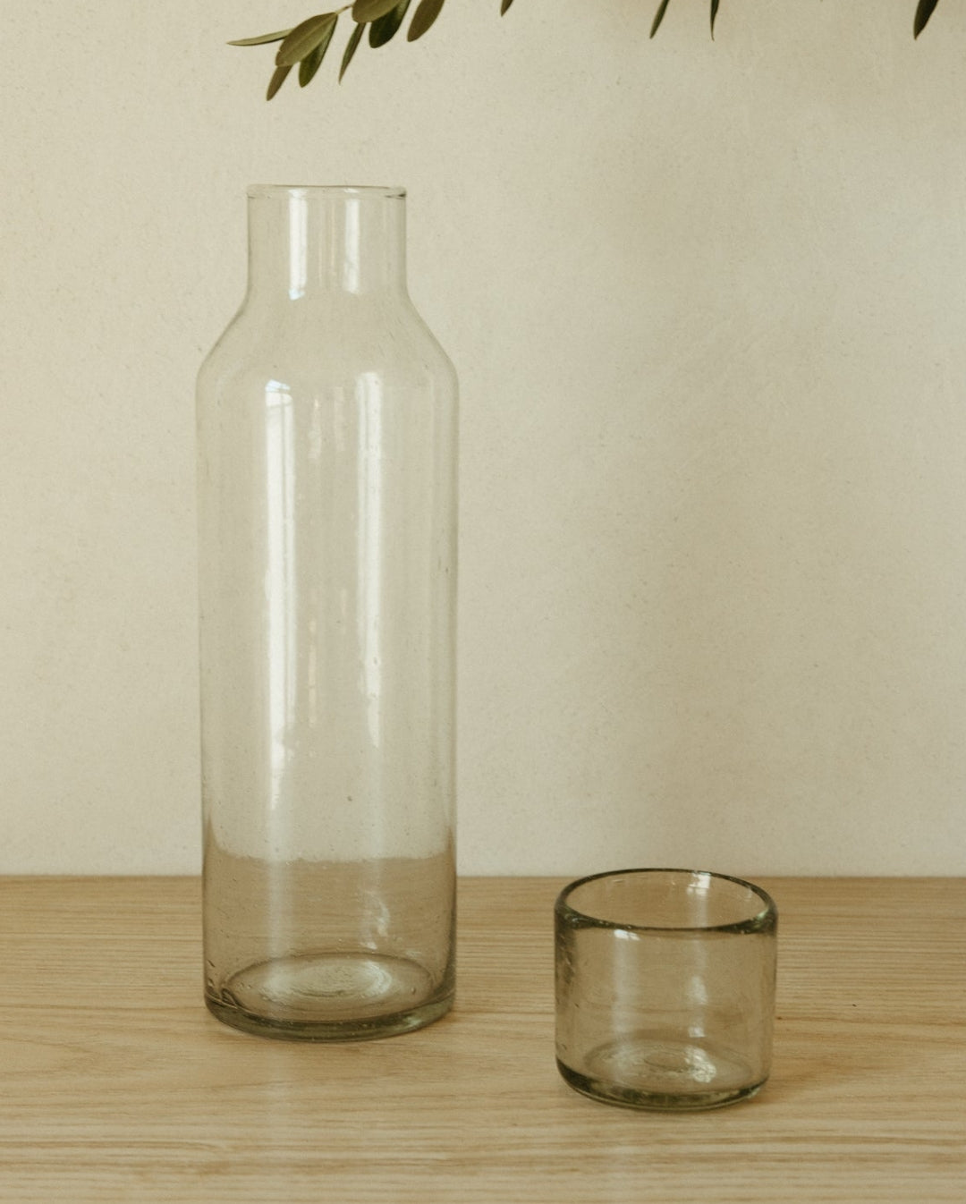 Ensemble carafe et verre recyclés Luna