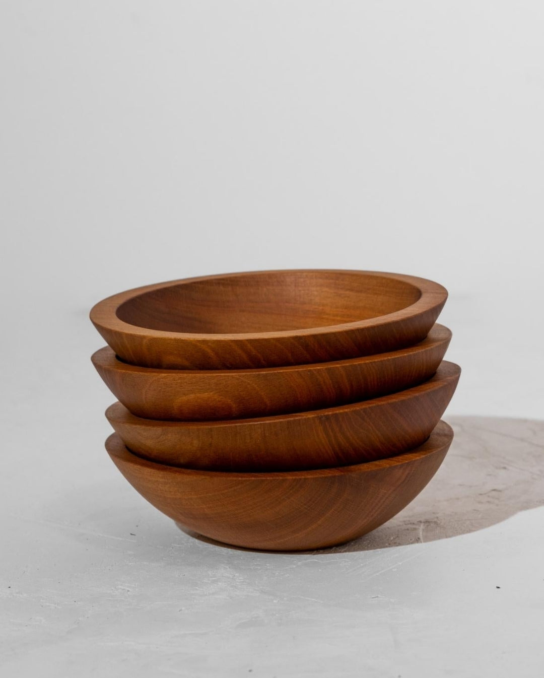 7 saladiers individuels en bois - Naturel, lot de 4