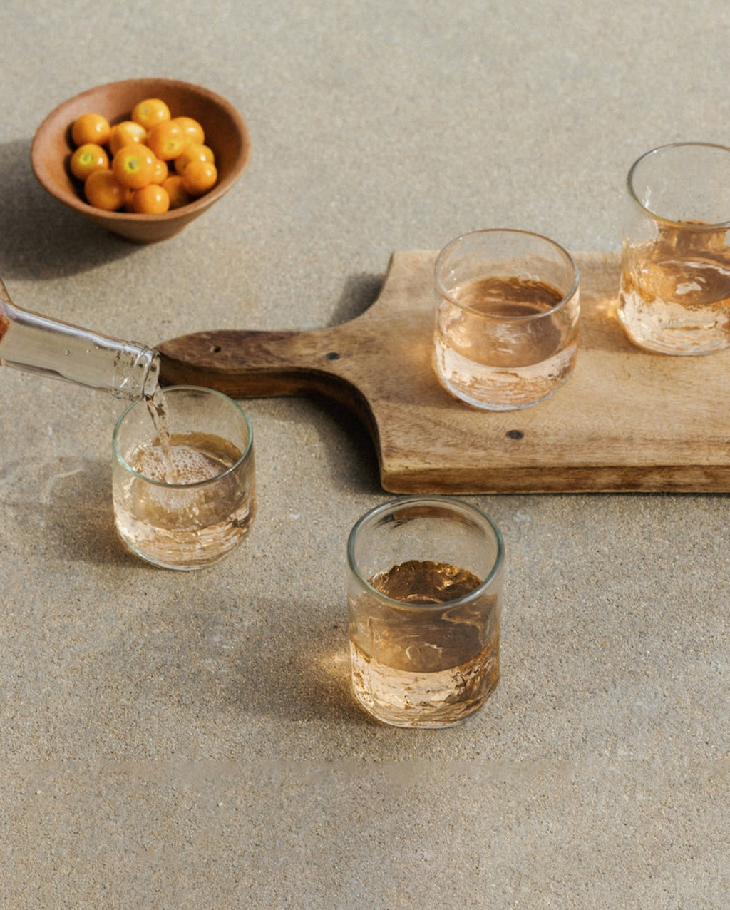 Verre à vin sans pied recyclé, lot de 4