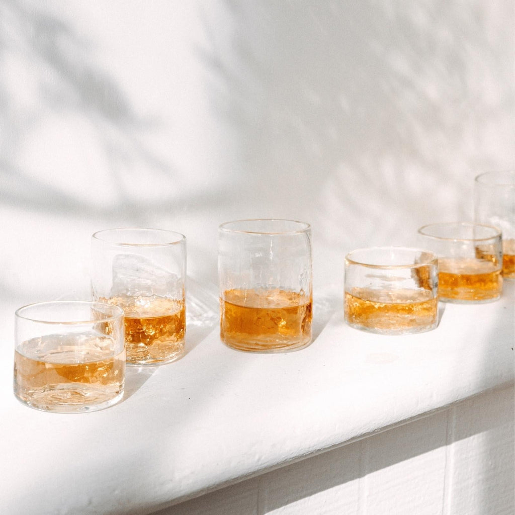 Verre à vin sans pied recyclé, lot de 4