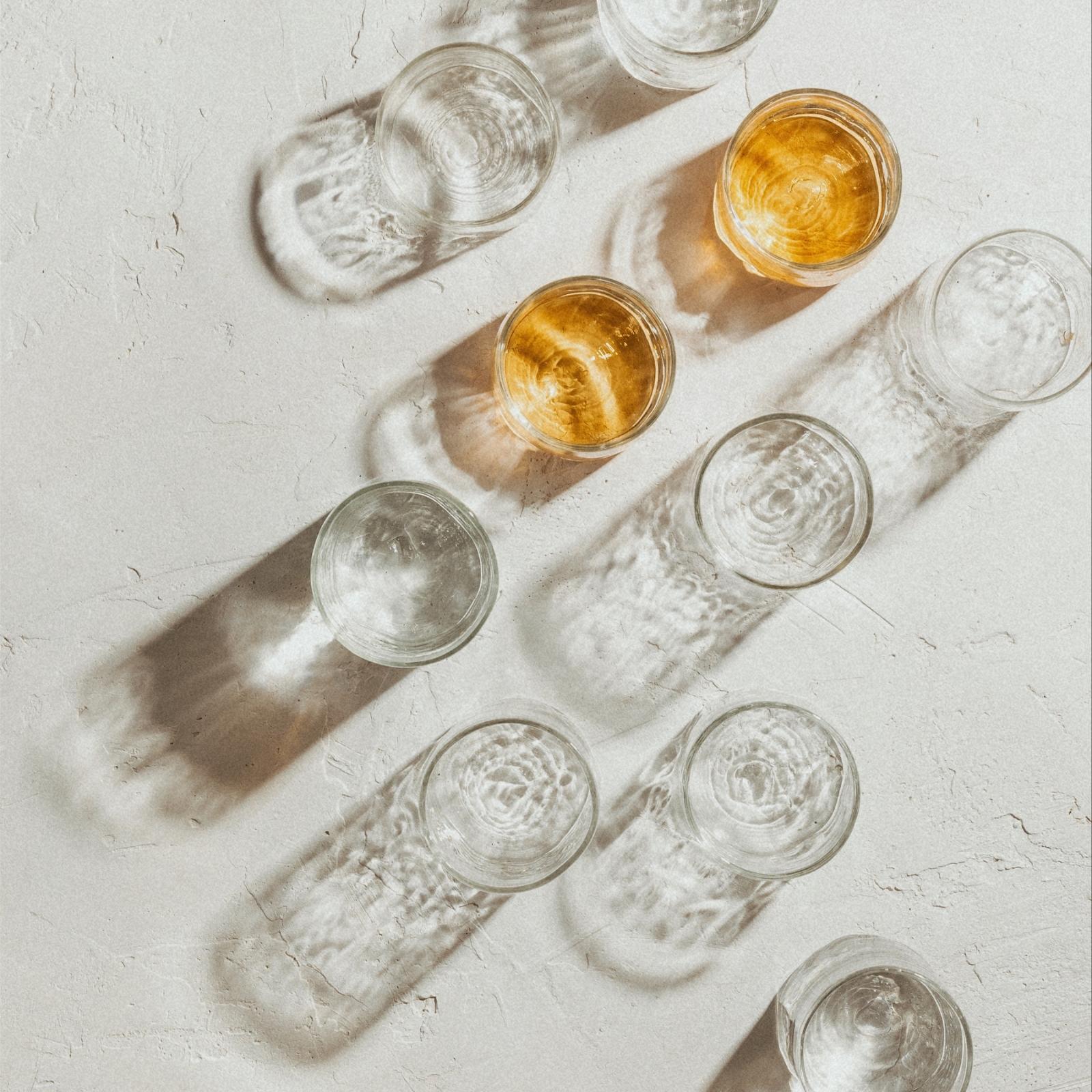 Verre à vin sans pied recyclé, lot de 4