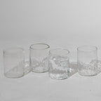 Verre en verre recyclé, lot de 4