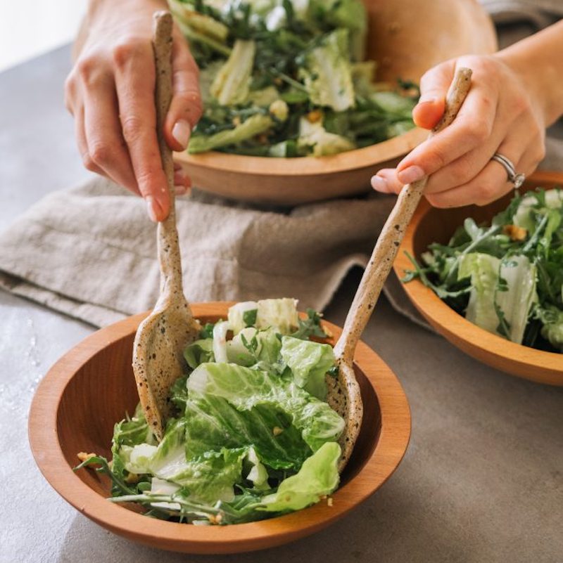 7 saladiers individuels en bois - Naturel, lot de 4