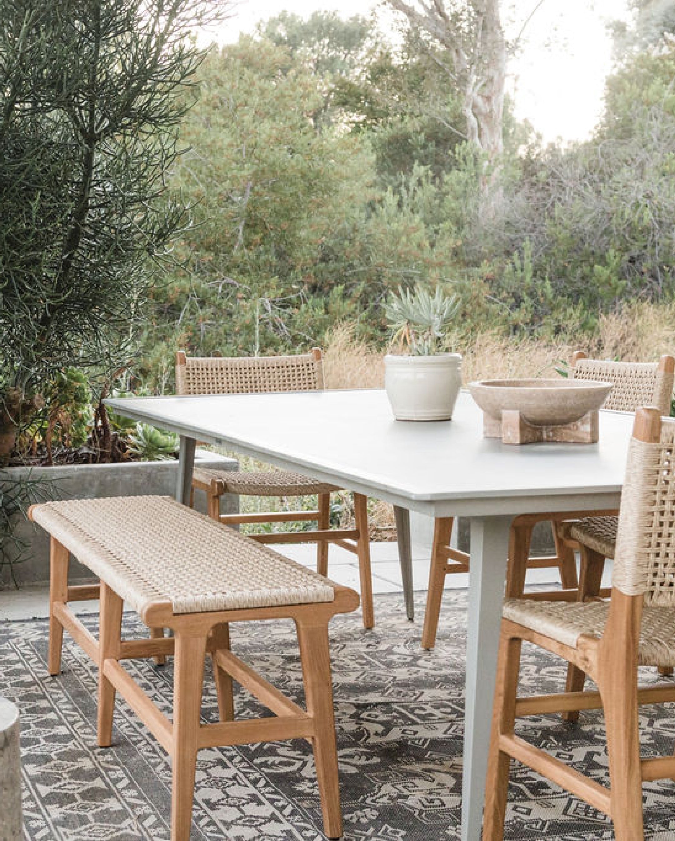 banc n°2 en synthétique extérieur