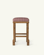 Tabouret de bar Sari à rayures sang de bœuf 