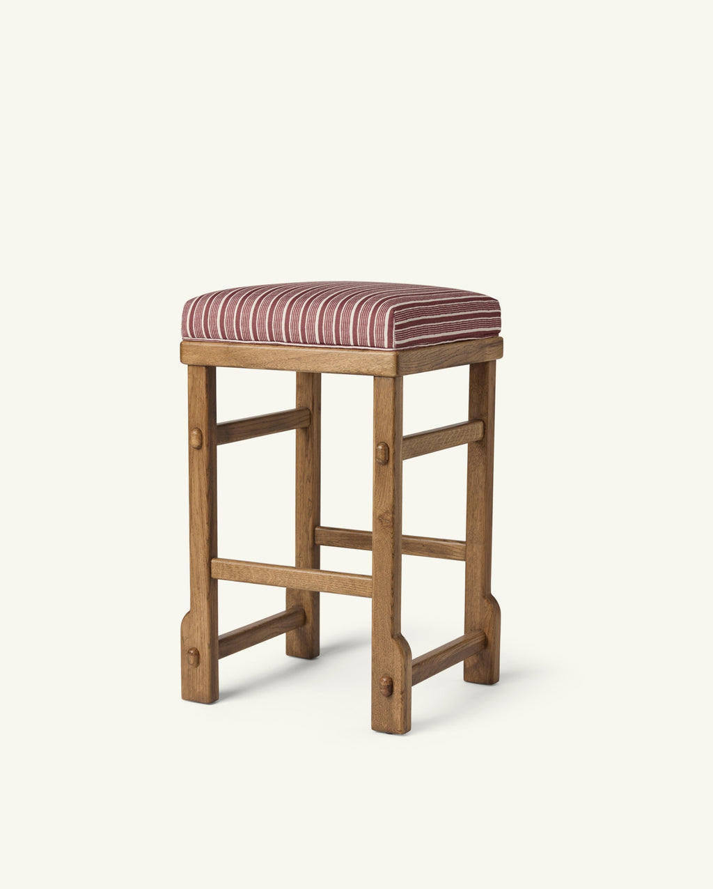 Tabouret de bar Sari à rayures sang de bœuf 