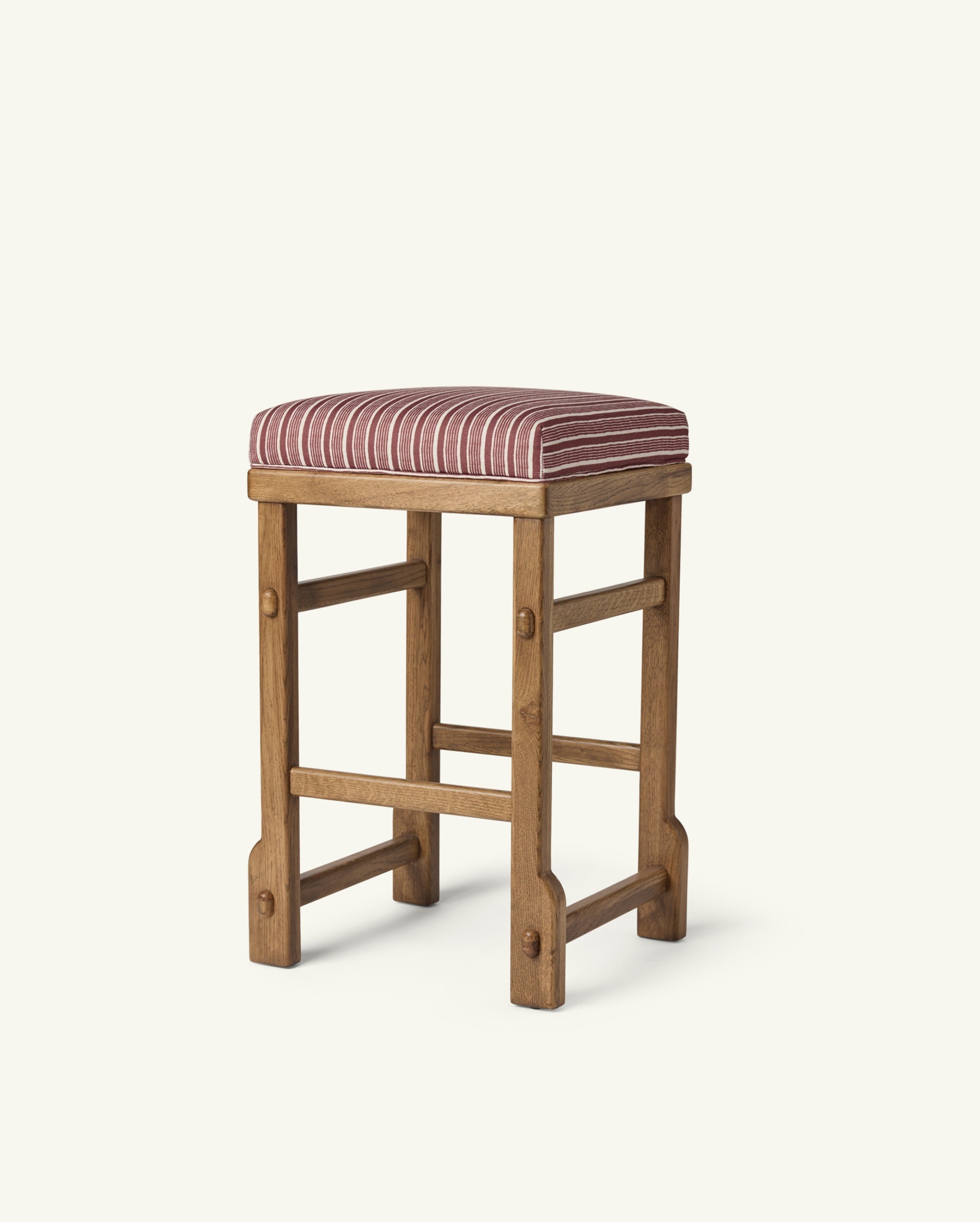 Tabouret de bar Sari à rayures sang de bœuf 