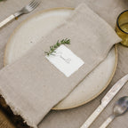 Serviettes en lin effilochées surdimensionnées, lot de 4