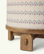 Pouf Yara en arches neutres