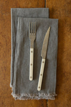 Serviettes en lin effilochées surdimensionnées, lot de 4