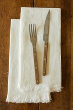 Serviettes en lin effilochées surdimensionnées, lot de 4