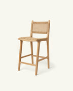 tabouret n°2 en corde de papier